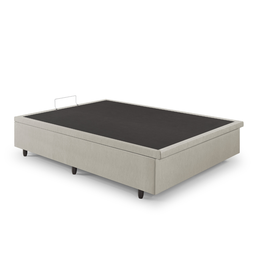 Cama Box Baú Viúva 120x203x42 Cm Corino Linho com Pistão a Gás - 2
