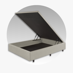 Cama Box Baú Viúva 120x203x42 Cm Corino Linho com Pistão a Gás - 9