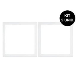 Painel Led Plafon Slim Bivolt Quadrado Luminária Embutir 2Un - 9