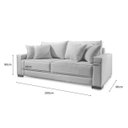 Ver imagem 4 de Sofá 3 Lugares Fixo Living Marrocos Linho Offwhite 2,0m Mk