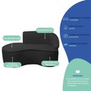 Ver imagem 6 de Kit Divã Recamier Orgânico Marrocos 150cm Lado Esquerdo e 2 Poltronas Amore Bouclé Preto