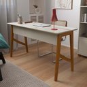 Ver imagem 3 de Escrivaninha com Gaveta Home Office 125cm Taurus Patrimar Off White