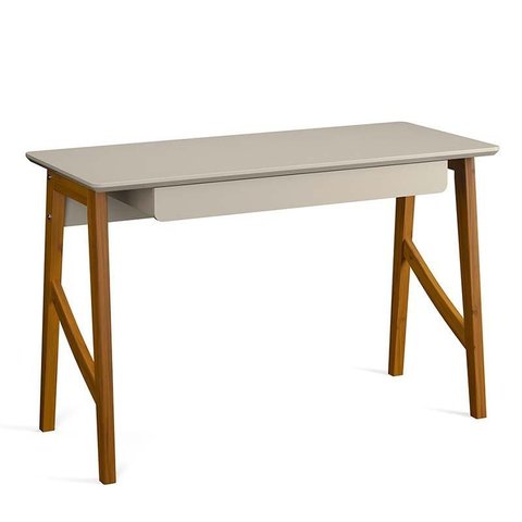 Escrivaninha com Gaveta Home Office 125cm Taurus Patrimar Off White