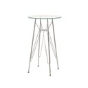 Ver imagem 1 de Mesa Eames Bistrô Alta Ferro Eiffel Cromada com Tampo de Vidro Redondo 60cm Poltronas do Sul 2062