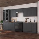 Ver imagem 1 de Armário de Cozinha Modulada Completa Fidelitá Nara 100% MDF 6 Peças 360cm 16 Portas 2 Gavetas sem