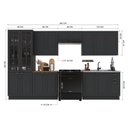 Ver imagem 4 de Armário de Cozinha Modulada Completa Fidelitá Nara 100% MDF 6 Peças 360cm 16 Portas 2 Gavetas sem