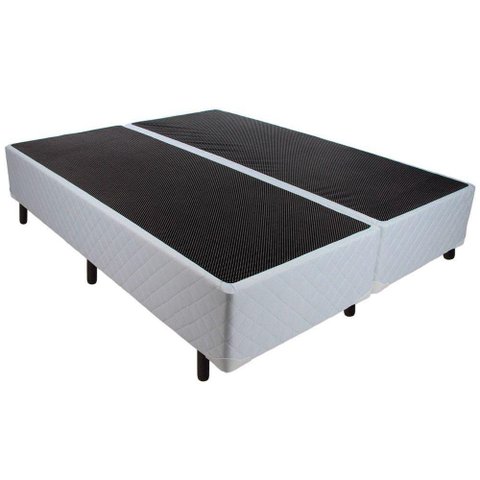 Cama Box Base King Universal Tecido White (193x203x24) - Luckspuma