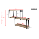 Ver imagem 2 de Nicho Suspenso 120x30 Vintage Duplo/amadeirado Clarinho 05