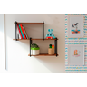 Nicho Suspenso 120x30 Vintage Duplo/amadeirado Clarinho 05 - 5