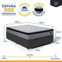 Ver imagem 3 de Cama Box Baú com Colchão de Espuma D33 Pillow Top Maxx Queen 158cm