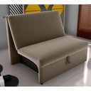 Ver imagem 1 de Sofá Cama Tália 2 Lugares 113cm Cappuccino Veludo Matrix