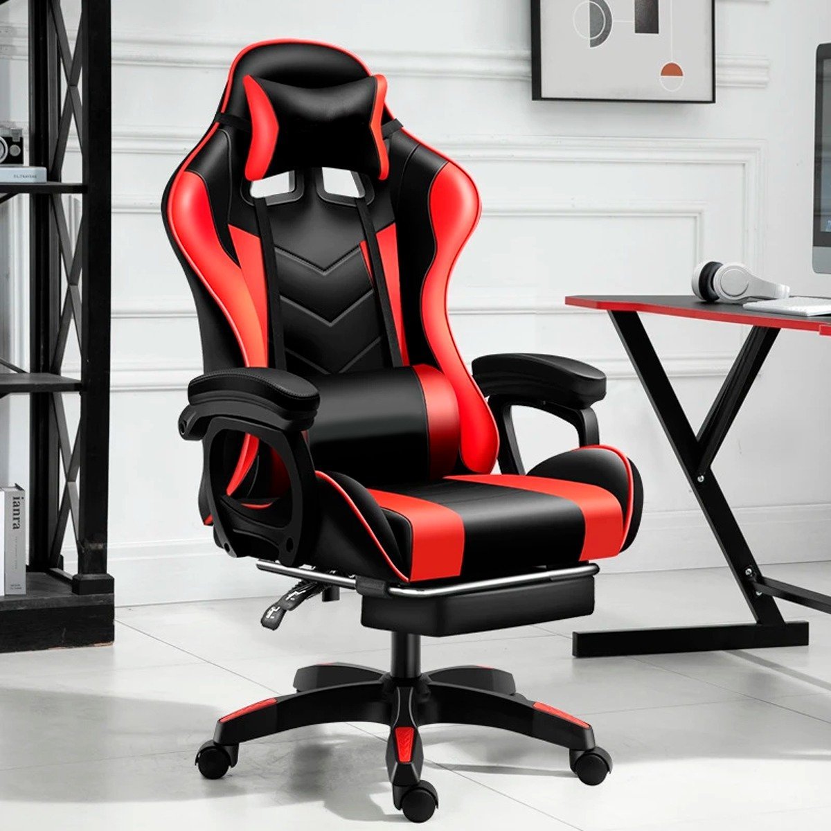 Cadeira Gamer E Escritorio Ergonômica Reclinável Massageador - 7