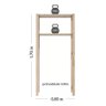 Estante P/ Banheiro Moderno Armário Prateleira Dupla Pinus Technox Marron - 4