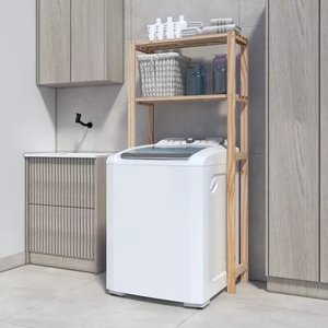 Estante P/ Banheiro Moderno Armário Prateleira Dupla Pinus Technox Marron