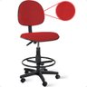 Cadeira Caixa Alta Executiva com Rodízios Vermelha - 2