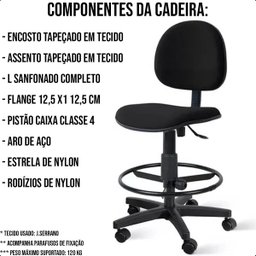 Cadeira Caixa Alta Executiva com Rodízios Vermelha - 6