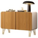 Ver imagem 4 de Aparador Buffet para Sala de Jantar 2 Portas Orgânico Pozzi B01 Off White Cinamomo - Lyam Decor