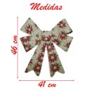 Ver imagem 2 de Kit 4 Enfeite Árvore Natal Laço Decorado com Flores 46 Cm