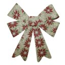 Ver imagem 3 de Kit 4 Enfeite Árvore Natal Laço Decorado com Flores 46 Cm