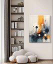 Ver imagem 1 de Canvas para Quadro Decorativo Abstrato Formas Geométricas 0,70 X 0,90