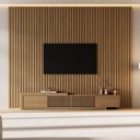 Ver imagem 2 de Rack Extensível com Painel Ripado TV 86 Polegadas Planejado 280x250cm Aruá CabeCasa MadeiraOriginals