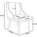 Ver imagem 3 de Kit 4 Cadeiras de Jantar Corino Bege Pés Palito
