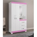 Ver imagem 2 de Guarda-Roupa 4 Portas NT 5170 Rosa - Notável