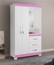 Ver imagem 2 de Guarda-Roupa 4 Portas NT 5170 Rosa - Notável