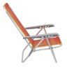 Cadeira de Praia Camping Reclinável Alumínio Bali Tramontina Cor:laranja - 5