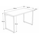 Ver imagem 3 de Mesa Office 120x60x75cm Branco Chess / Est.preta