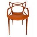 Ver imagem 2 de Kit 8 Cadeiras Allegra em Pp para Área Externa e Sala de Jantar ou Estar Cor Terracota Ecomhome