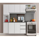 Ver imagem 1 de Cozinha Compacta Laura 8pts 2gav Poliman Móveis Cod: 678.002