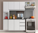 Ver imagem 1 de Cozinha Compacta Laura 8pts 2gav Poliman Móveis Cod: 678.002