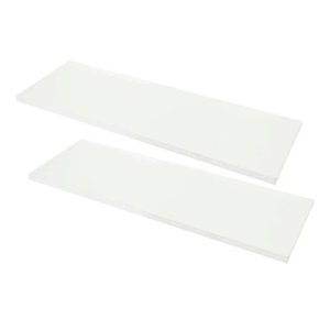 Prateleiras Mdf Branca 2 Peças 130x20 com Suporte Invisivel