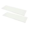 Prateleiras Mdf Branca 2 Peças 130x20 com Suporte Invisivel - 1