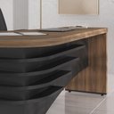 Ver mais imagens de Mesa em L Tamburato Diretor Nogal/Preto