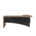 Ver imagem 6 de Mesa em L Tamburato Diretor Nogal/Preto