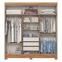 Ver imagem 3 de Guarda-roupa Casal 6 Portas 3 Gavetas Flex Nature/off White B367 - Briz