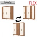 Ver imagem 2 de Guarda-roupa Casal 6 Portas 3 Gavetas Flex Nature/off White B367 - Briz