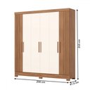 Ver imagem 4 de Guarda-roupa Casal 6 Portas 3 Gavetas Flex Nature/off White B367 - Briz