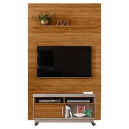 Rack Bancada Artur com Painel Piso Teto Interlagos Fendi Naturale - Madetec - 1