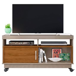 Rack Bancada Artur com Painel Piso Teto Interlagos Fendi Naturale - Madetec - 2