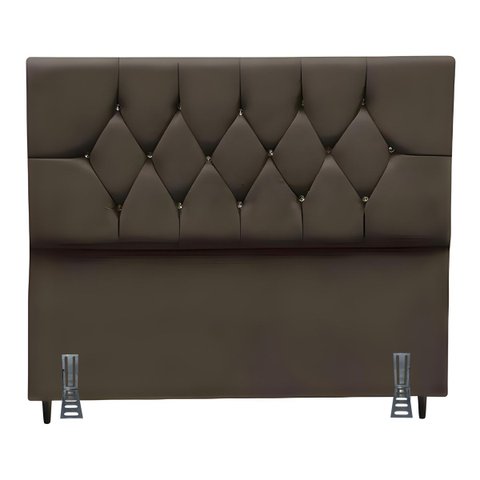 Cabeceira para Cama Casal Queen 160 Cm Celina e Frame Suede:marrom