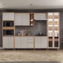 Ver imagem 1 de Conjunto de Cozinha Allure 6 Peças Linea Brasil Jequitiba/gris Fosco