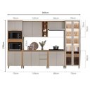 Ver imagem 2 de Conjunto de Cozinha Allure 6 Peças Linea Brasil Jequitiba/gris Fosco