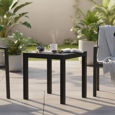 Mesa Area Externa Detalhe Ripado Creta 72x72 Creta Fratini