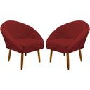 Ver imagem 1 de Kit 2 Poltronas Decorativa para Sala Recepção Manicure Consultório Stella Suede