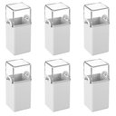 Ver imagem 1 de Kit 6 Paliteiros de Mesa 5x4x9cm Branco Plástico Coza 70ml Restaurante Lancheria Bar