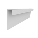 Ver imagem 1 de Perfil Rodapé Invertido, Mod "j ", com Nicho para Led, Alumínio Epóxi Branco Fosco , 13 X 40mm X 3m