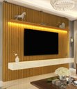 Ver imagem 3 de Home Suspenso 2.3 Ripado com LED Nobre Naturale - Gelius Móveis
